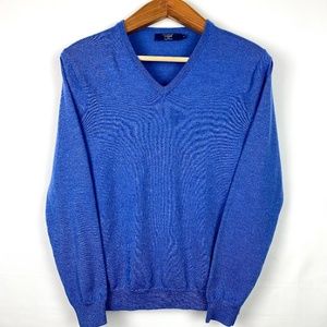 J. Crew Mens 100% Merino Wool V-Neck Pullover